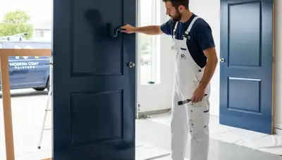 Professional door painting service in Jacksonville, FL by expert house painters for durable finishes