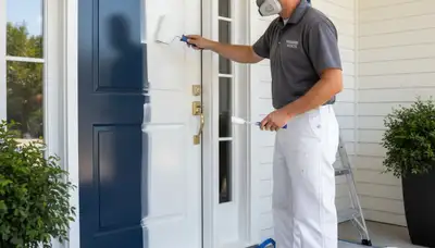 Professional door painting by house painters in Jacksonville, FL for lasting curb appeal