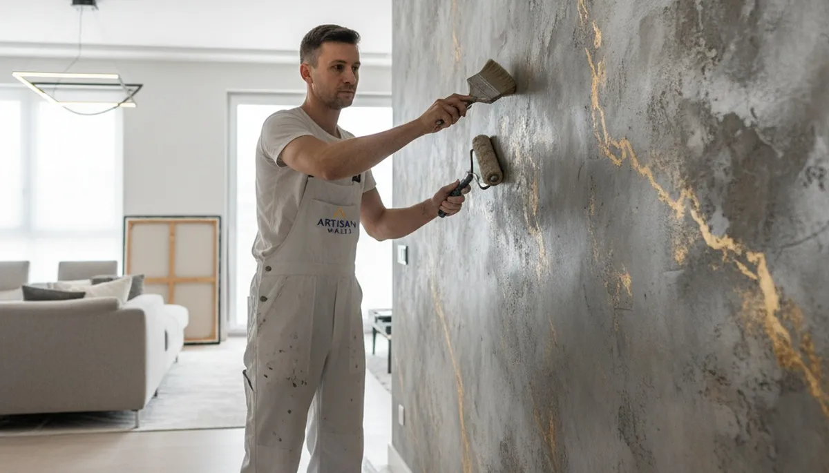 Professional faux painting finish on Jacksonville, FL home interior by expert house painters