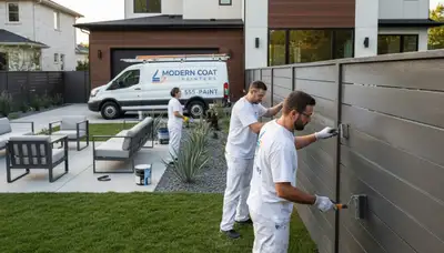 Professional fence painting by expert house painters in Jacksonville, FL for lasting curb appeal