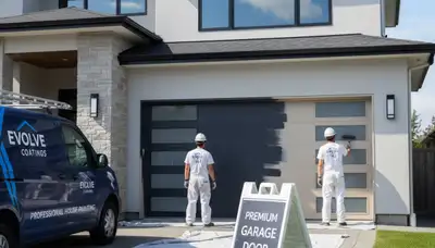 Professional garage door painting in Jacksonville FL enhancing curb appeal with durable finishes