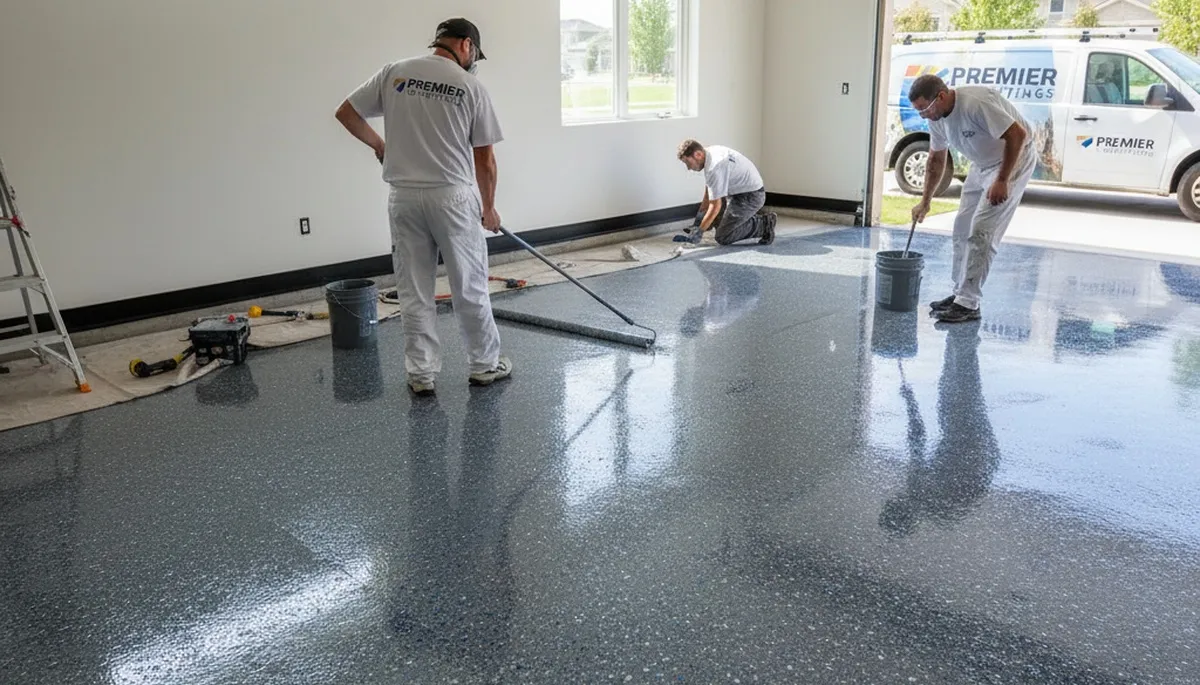 Professional garage floor epoxy coating in Jacksonville FL by local house painting experts