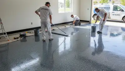 Professional garage floor epoxy coating in Jacksonville FL by local house painting experts
