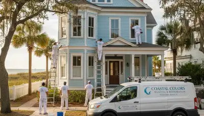 Professional house painters in Jacksonville FL showcasing expert exterior home painting results