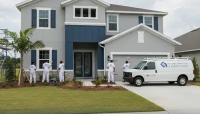 Professional house painters in Jacksonville FL providing expert residential exterior painting services