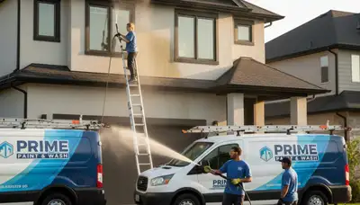 Professional pressure cleaning of home exterior by house painters in Jacksonville, FL
