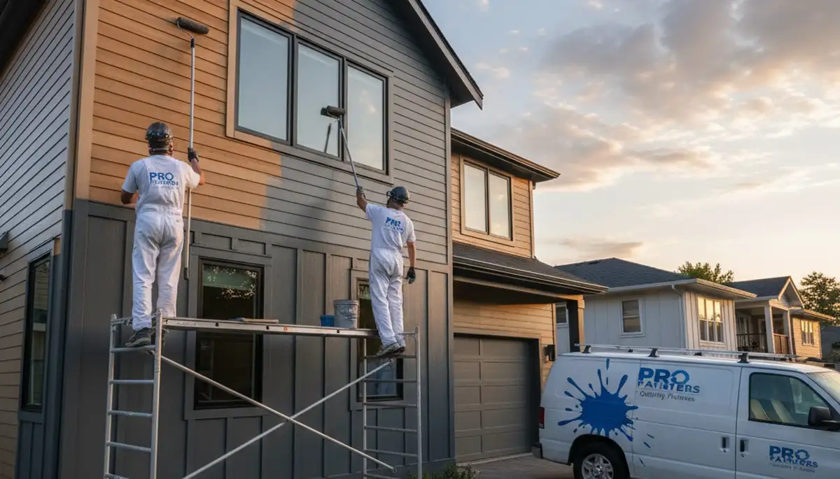 Professional siding painting on a coastal home in Jacksonville, FL by expert house painters
